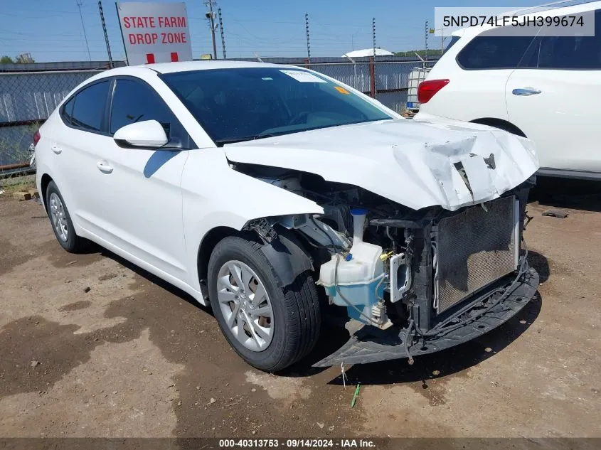 5NPD74LF5JH399674 2018 Hyundai Elantra Se