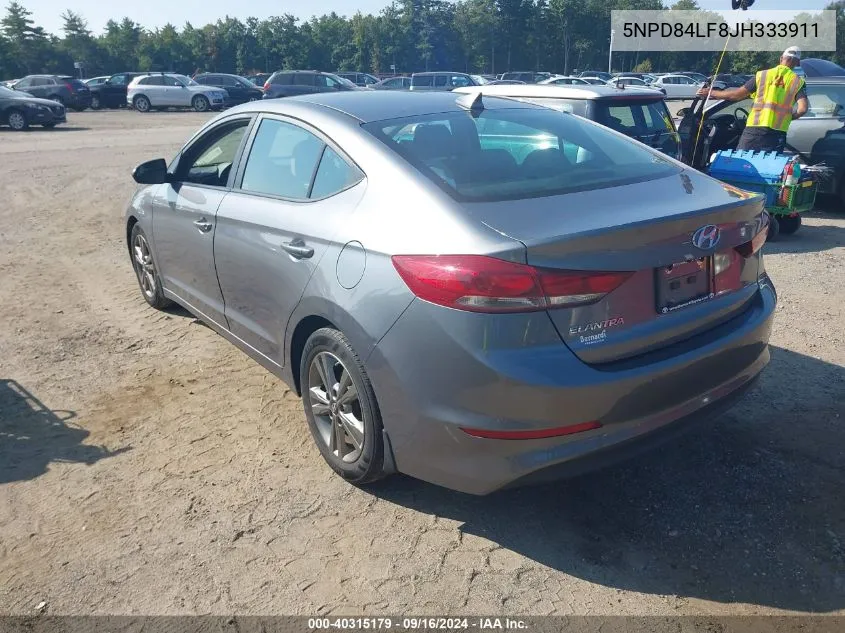 5NPD84LF8JH333911 2018 Hyundai Elantra Sel