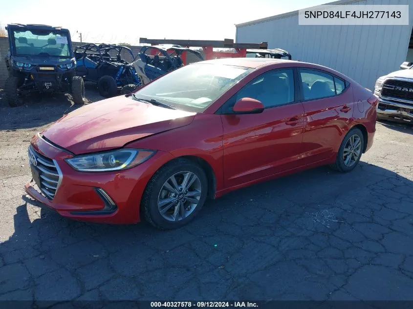 5NPD84LF4JH277143 2018 Hyundai Elantra Sel/Value/Limited