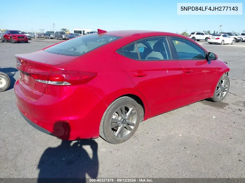 5NPD84LF4JH277143 2018 Hyundai Elantra Sel/Value/Limited