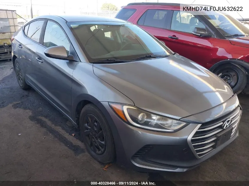 KMHD74LF0JU632622 2018 Hyundai Elantra Se