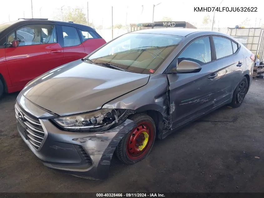 KMHD74LF0JU632622 2018 Hyundai Elantra Se