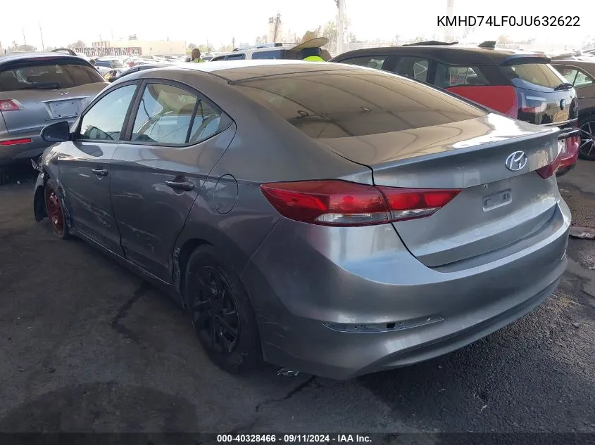 2018 Hyundai Elantra Se VIN: KMHD74LF0JU632622 Lot: 40328466