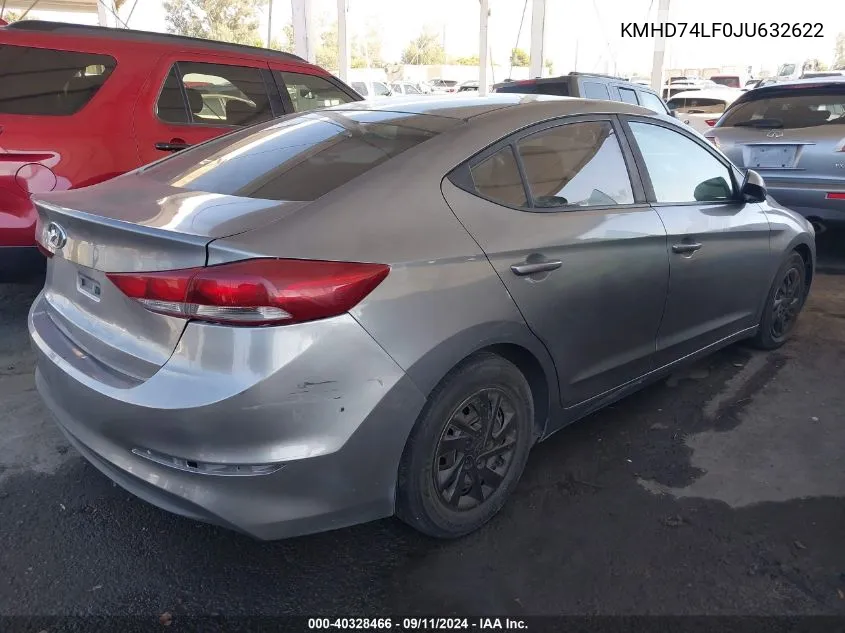 KMHD74LF0JU632622 2018 Hyundai Elantra Se