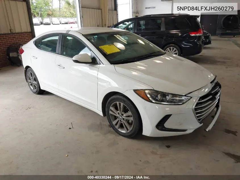 2018 Hyundai Elantra Sel VIN: 5NPD84LFXJH260279 Lot: 40330244