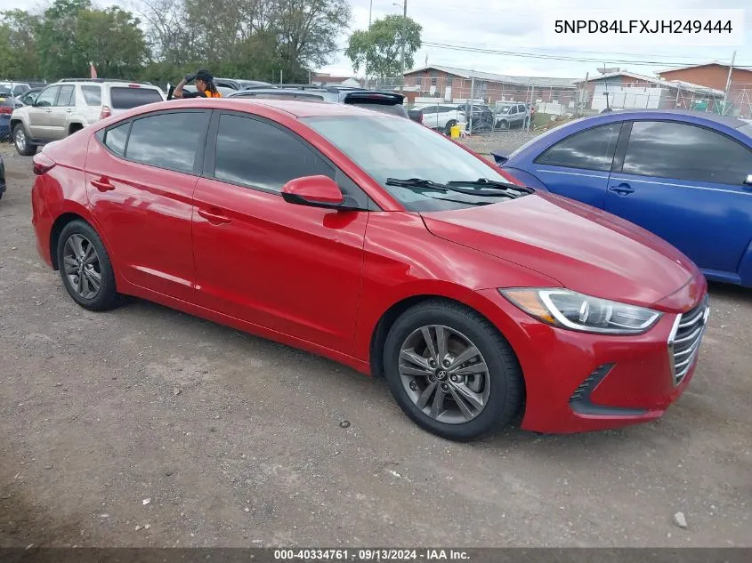 2018 Hyundai Elantra Sel/Value/Limited VIN: 5NPD84LFXJH249444 Lot: 40334761