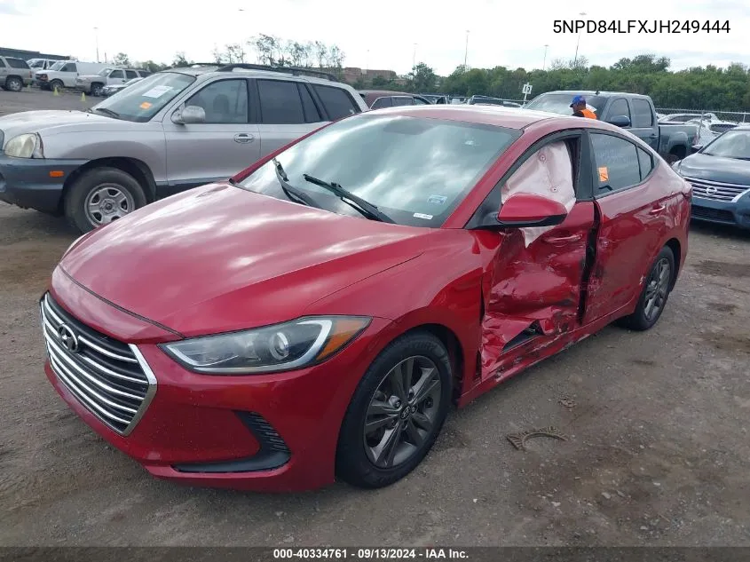 2018 Hyundai Elantra Sel/Value/Limited VIN: 5NPD84LFXJH249444 Lot: 40334761