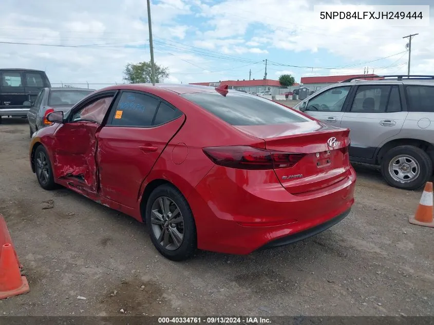 5NPD84LFXJH249444 2018 Hyundai Elantra Sel/Value/Limited