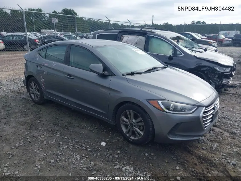 5NPD84LF9JH304482 2018 Hyundai Elantra Sel/Value/Limited