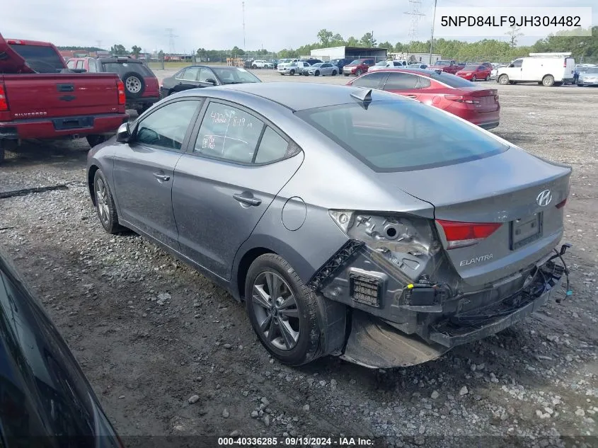 5NPD84LF9JH304482 2018 Hyundai Elantra Sel/Value/Limited