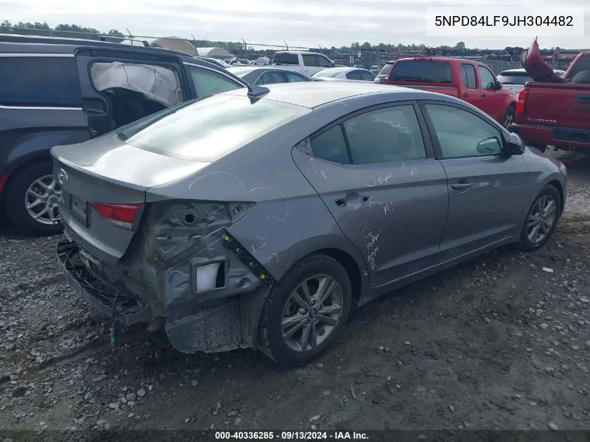 5NPD84LF9JH304482 2018 Hyundai Elantra Sel/Value/Limited