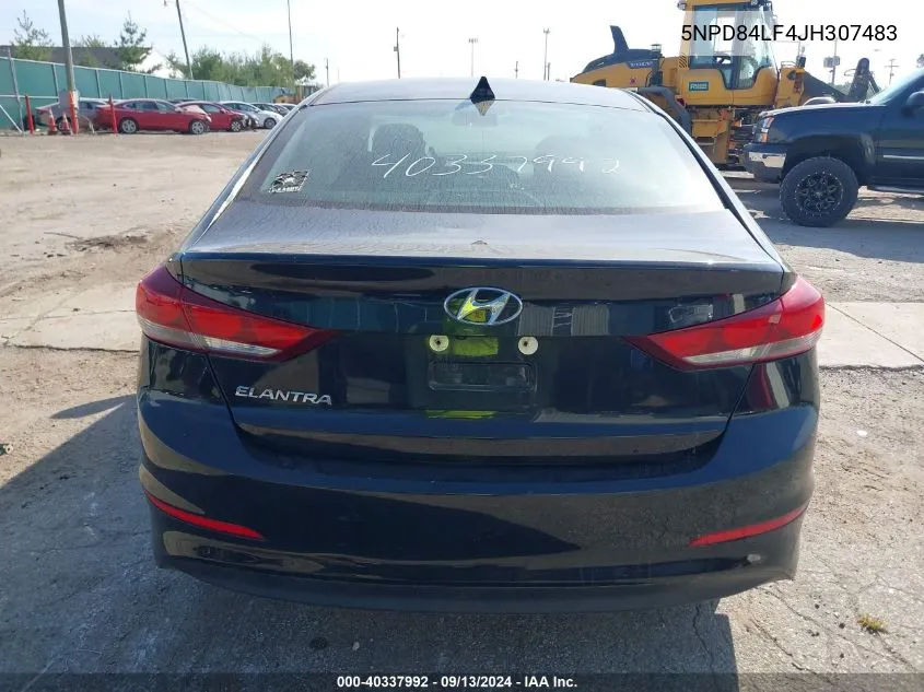 2018 Hyundai Elantra Sel/Value/Limited VIN: 5NPD84LF4JH307483 Lot: 40337992