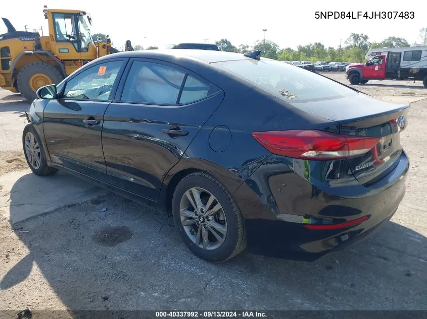 5NPD84LF4JH307483 2018 Hyundai Elantra Sel/Value/Limited