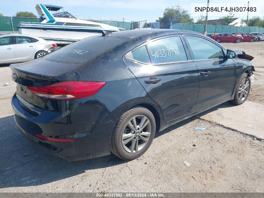 5NPD84LF4JH307483 2018 Hyundai Elantra Sel/Value/Limited