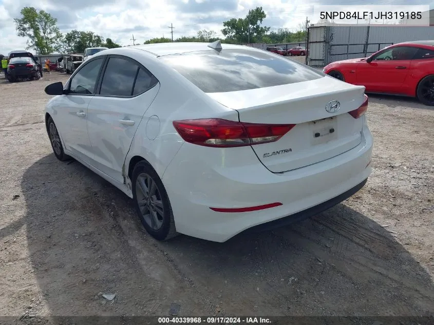 2018 Hyundai Elantra Sel VIN: 5NPD84LF1JH319185 Lot: 40339968