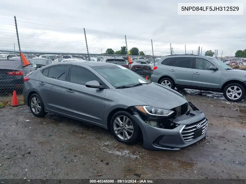 2018 Hyundai Elantra Sel VIN: 5NPD84LF5JH312529 Lot: 40345095