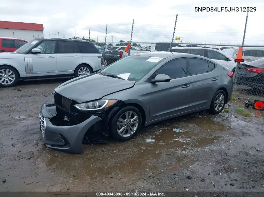 2018 Hyundai Elantra Sel VIN: 5NPD84LF5JH312529 Lot: 40345095