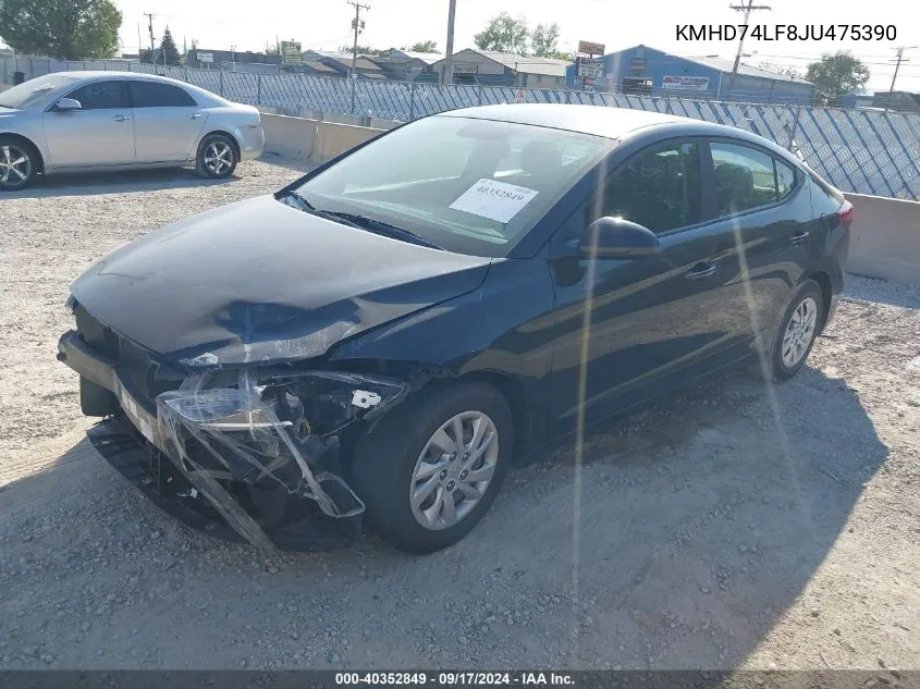 2018 Hyundai Elantra Se VIN: KMHD74LF8JU475390 Lot: 40352849