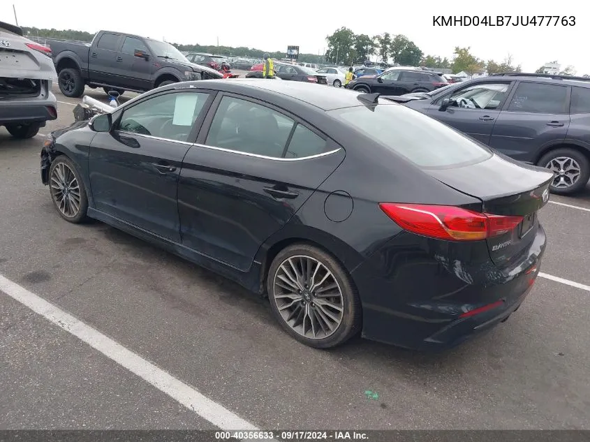 KMHD04LB7JU477763 2018 Hyundai Elantra Sport