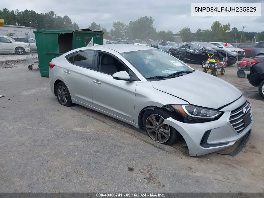 2018 Hyundai Elantra Sel VIN: 5NPD84LF4JH235829 Lot: 40356741