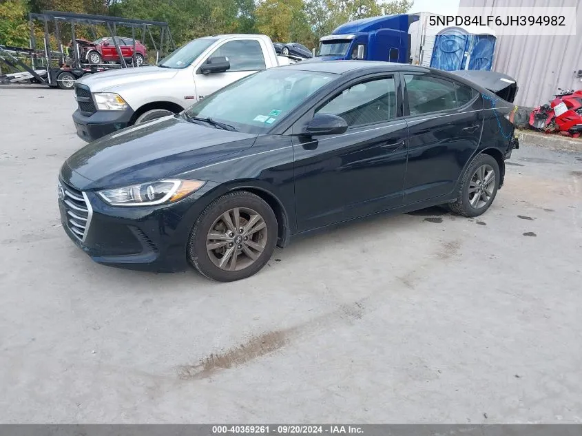 5NPD84LF6JH394982 2018 Hyundai Elantra Sel