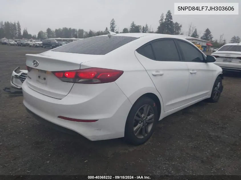 2018 Hyundai Elantra Sel VIN: 5NPD84LF7JH303606 Lot: 40365232