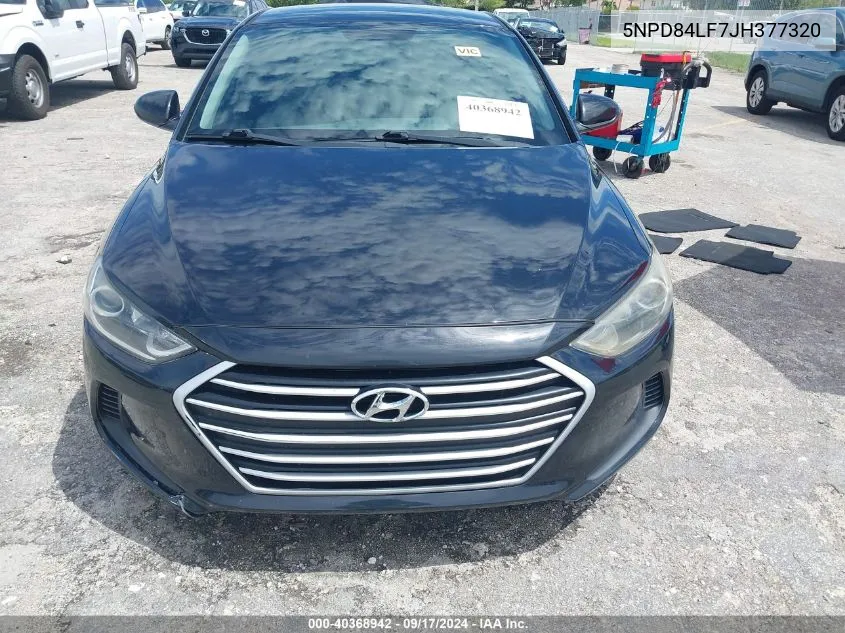 2018 Hyundai Elantra Sel VIN: 5NPD84LF7JH377320 Lot: 40368942