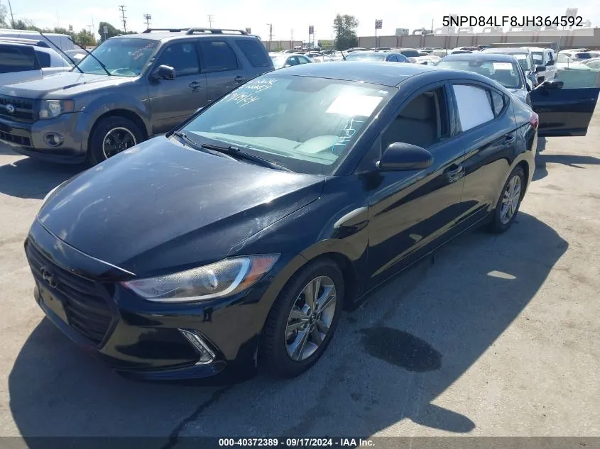 2018 Hyundai Elantra Sel VIN: 5NPD84LF8JH364592 Lot: 40372389