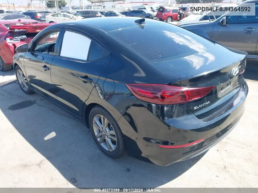 2018 Hyundai Elantra Sel VIN: 5NPD84LF8JH364592 Lot: 40372389