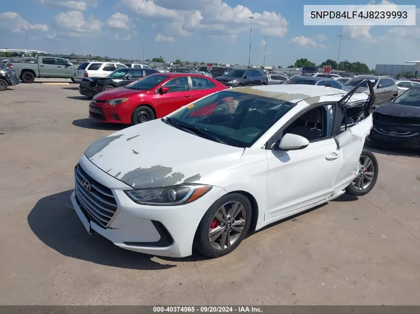 2018 Hyundai Elantra Limited/Sel/Value Edition VIN: 5NPD84LF4J8239993 Lot: 40374065