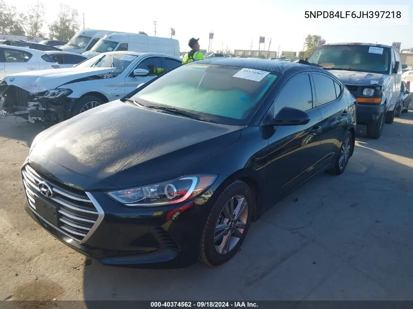 2018 Hyundai Elantra Sel/Value/Limited VIN: 5NPD84LF6JH397218 Lot: 40374562