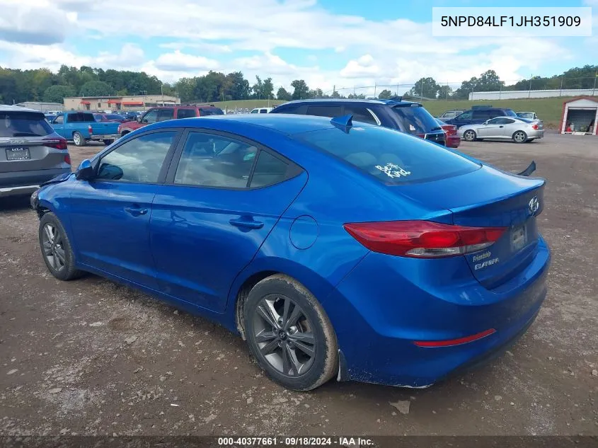 5NPD84LF1JH351909 2018 Hyundai Elantra Value Edition