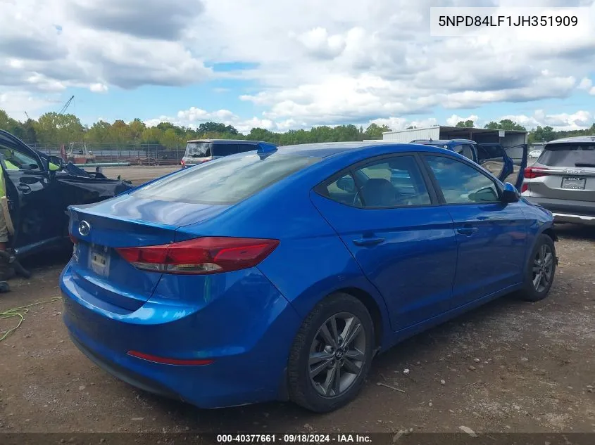 5NPD84LF1JH351909 2018 Hyundai Elantra Value Edition