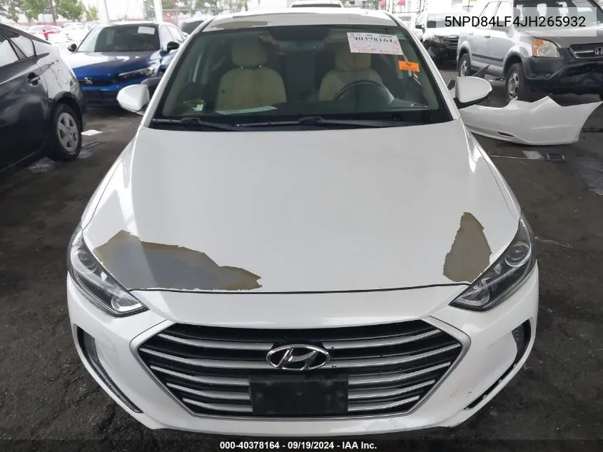 2018 Hyundai Elantra Value Edition VIN: 5NPD84LF4JH265932 Lot: 40378164