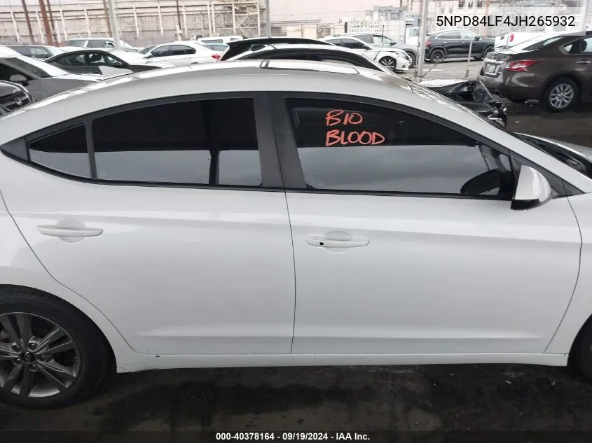 5NPD84LF4JH265932 2018 Hyundai Elantra Value Edition