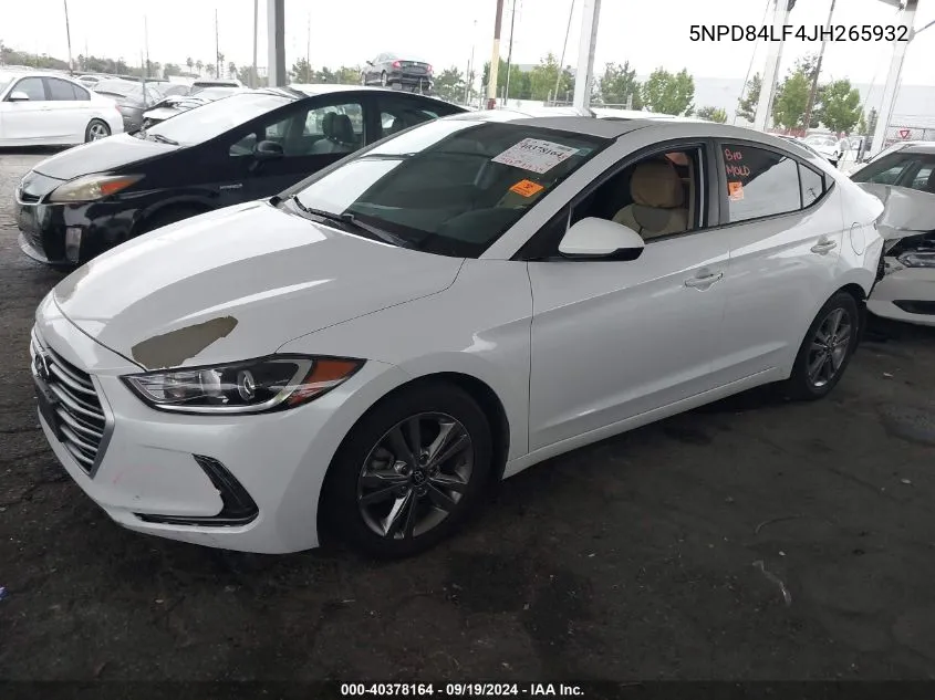 5NPD84LF4JH265932 2018 Hyundai Elantra Value Edition