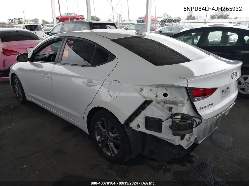 5NPD84LF4JH265932 2018 Hyundai Elantra Value Edition