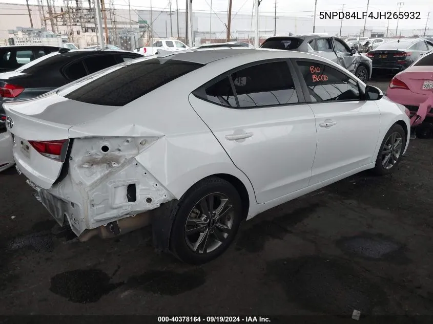 5NPD84LF4JH265932 2018 Hyundai Elantra Value Edition