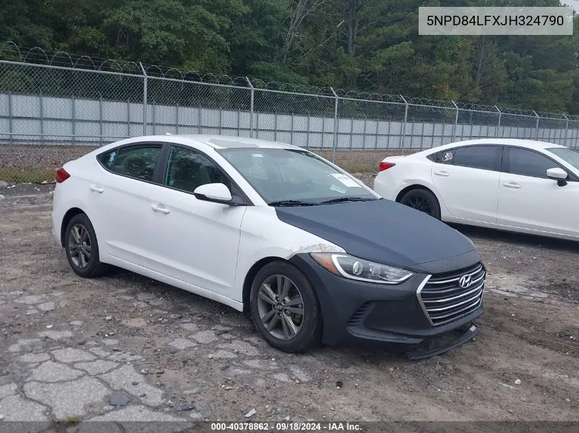 2018 Hyundai Elantra Sel/Value/Limited VIN: 5NPD84LFXJH324790 Lot: 40378862