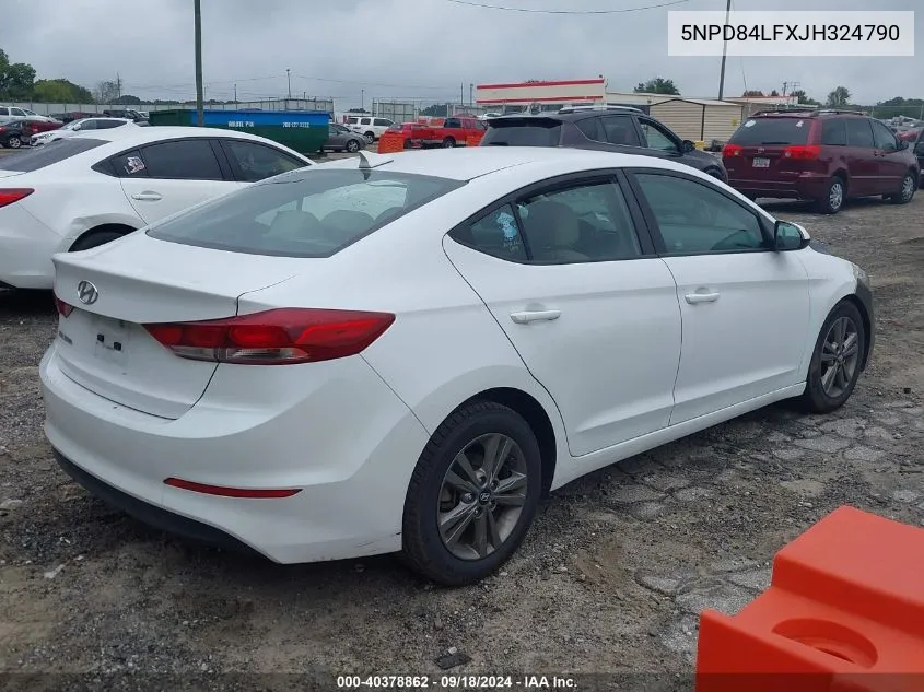 2018 Hyundai Elantra Sel/Value/Limited VIN: 5NPD84LFXJH324790 Lot: 40378862