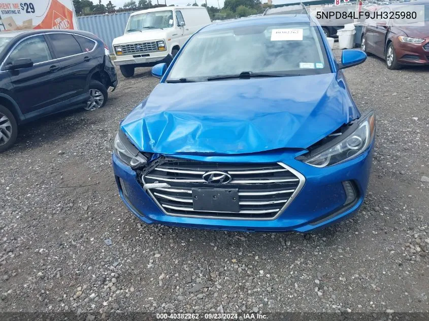 2018 Hyundai Elantra Value Edition VIN: 5NPD84LF9JH325980 Lot: 40382262