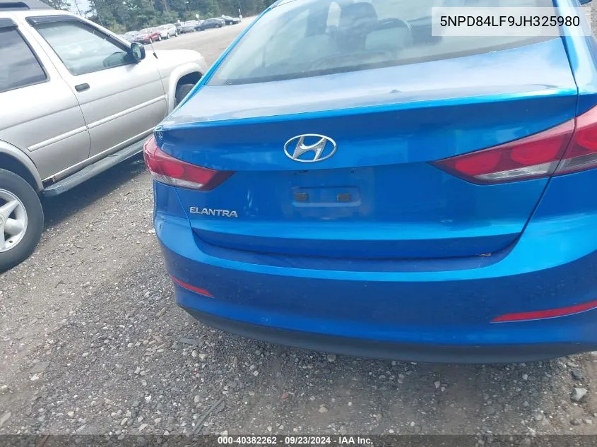 2018 Hyundai Elantra Value Edition VIN: 5NPD84LF9JH325980 Lot: 40382262