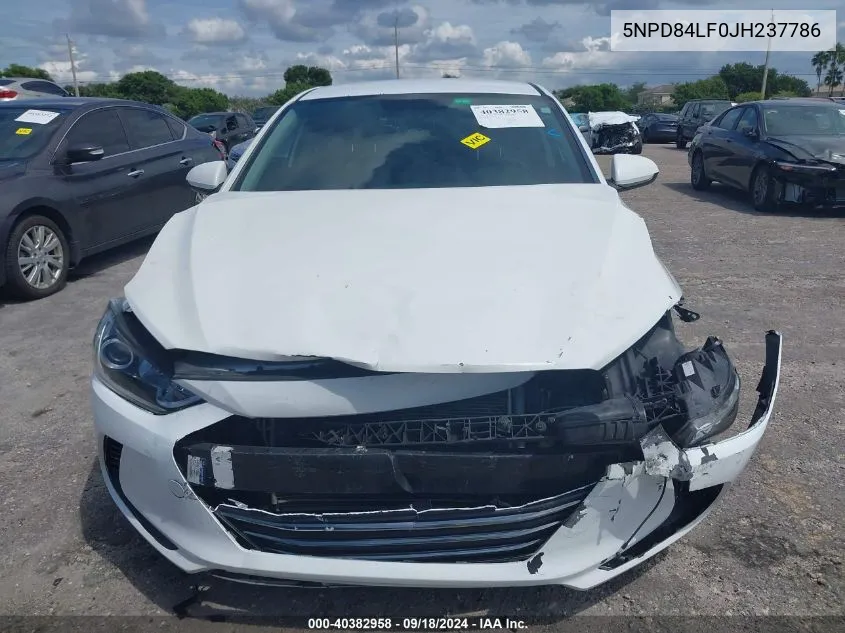 5NPD84LF0JH237786 2018 Hyundai Elantra Sel