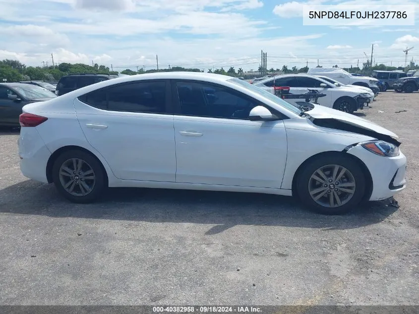 5NPD84LF0JH237786 2018 Hyundai Elantra Sel