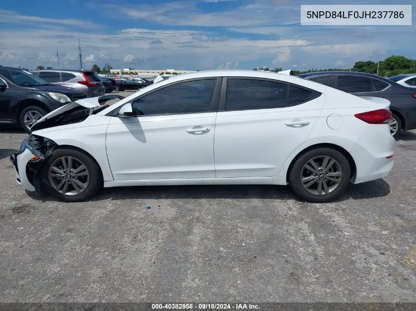 2018 Hyundai Elantra Sel VIN: 5NPD84LF0JH237786 Lot: 40382958