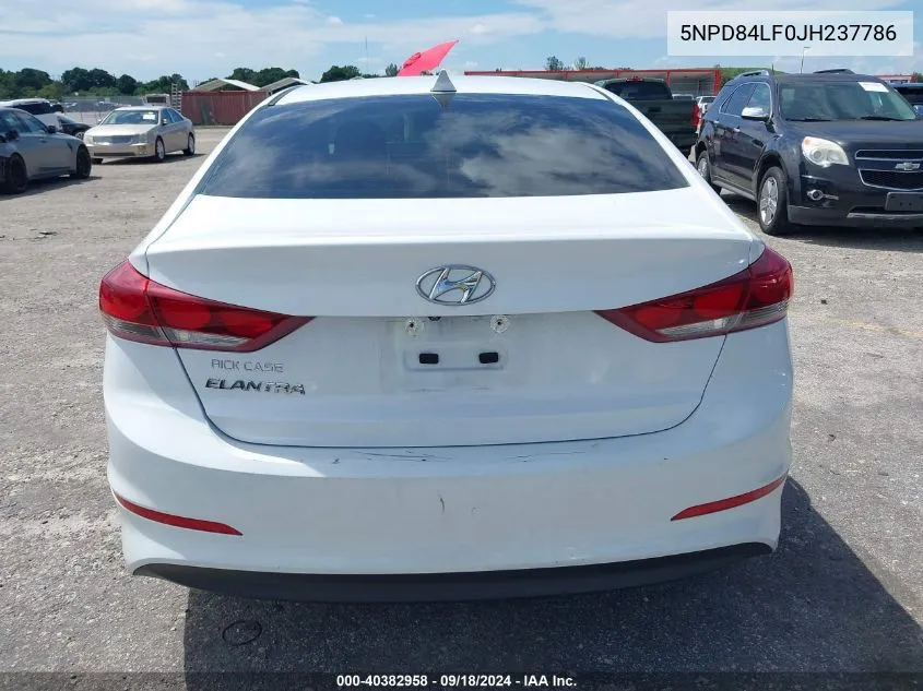 5NPD84LF0JH237786 2018 Hyundai Elantra Sel