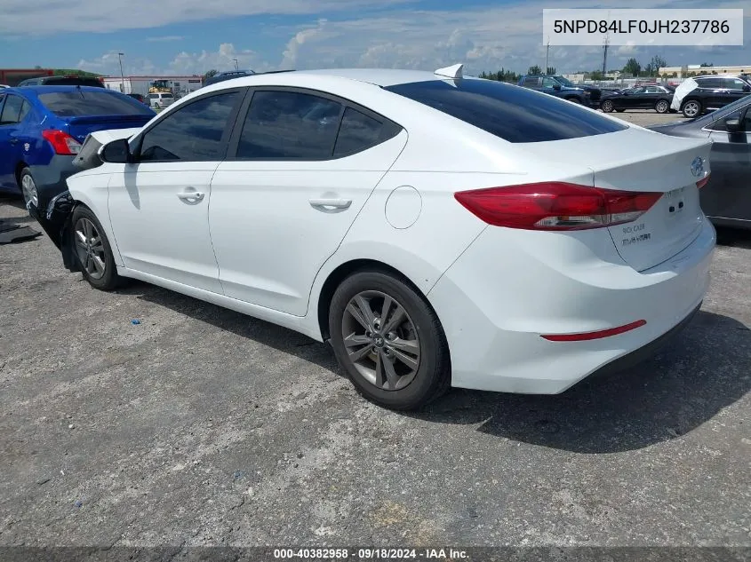 5NPD84LF0JH237786 2018 Hyundai Elantra Sel