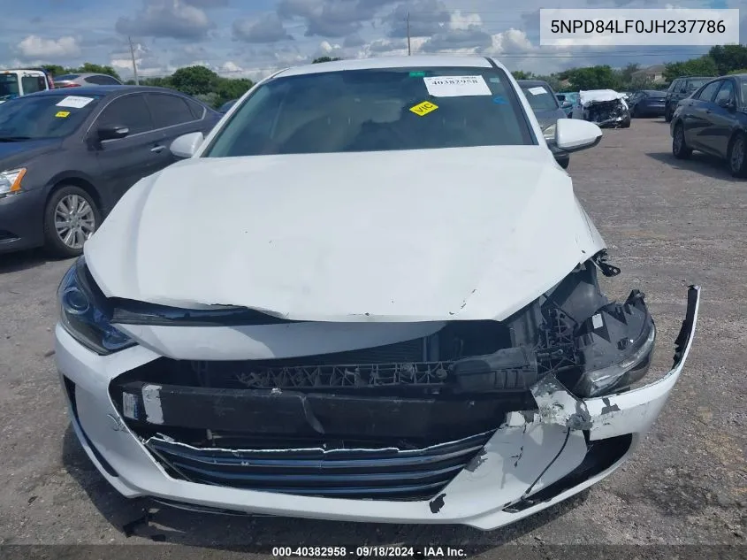 5NPD84LF0JH237786 2018 Hyundai Elantra Sel