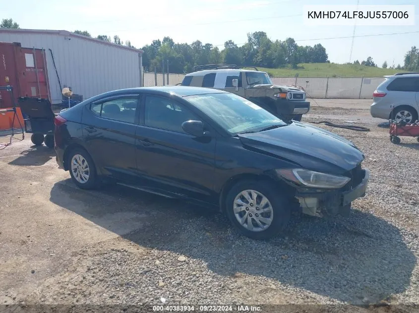 KMHD74LF8JU557006 2018 Hyundai Elantra Se