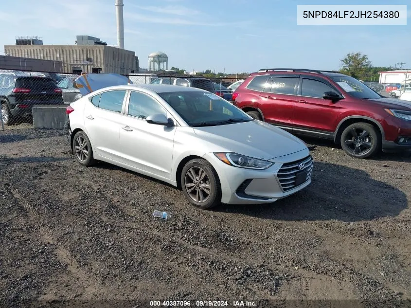 5NPD84LF2JH254380 2018 Hyundai Elantra Sel